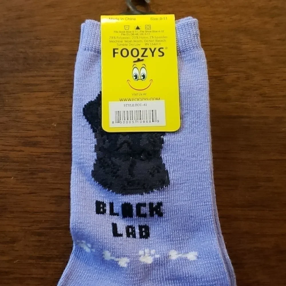 FOOZYS CANINE COLLECTION SOCKS WITH BLACK LABRADOR RETRIEVER